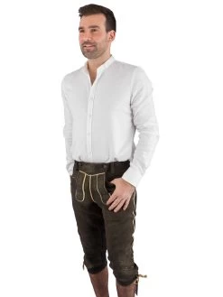 Meindl Trachtenlederhose Kniebund Andechs Hirsch S&auml;misch Ahorn -Trachten Verkauf andechs meindl kniebundlederhose ahorn farbe braun 145