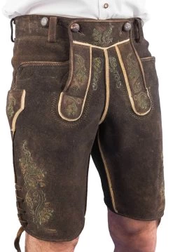 Meindl Lederhose Kurz Andechs Hirsch S&auml;misch Ahorn