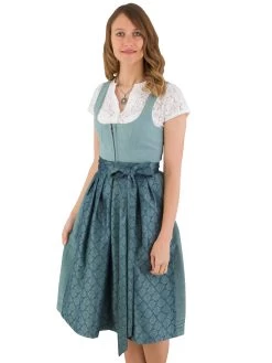 Dirndl Alpenherz Paloma Mit Sch&uuml;rze T&uuml;rkis 0466