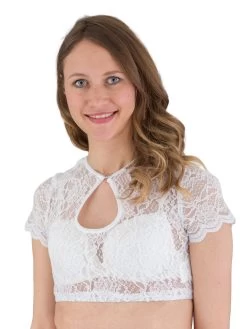 Dirndlbluse Country Line T-7594 Weiß 10