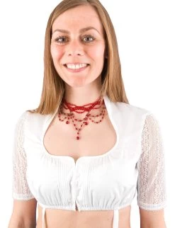 Dirndlbluse Gottseidank Gerti Stretch Wei&szlig;