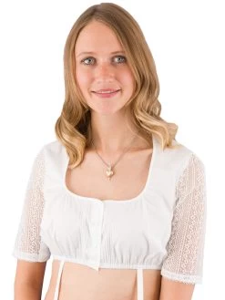 Dirndlbluse Stretch Gottseidank Laura Weiss K19 + K6 Stretch