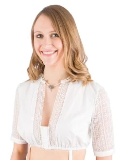 Dirndlbluse Gottseidank Romy K19 K6 Stretch Wei&szlig;