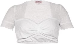 Dirndlbluse Spitzenbluse Stretch MarJo Namika-Kosira Wei&szlig;