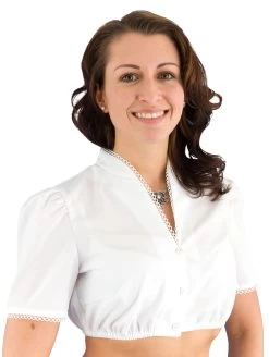 Dirndlbluse Waldorff 4734 Wei&szlig;