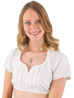 Dirndlbluse Waldorff - Leico Augenstern 0351 83 Weiss