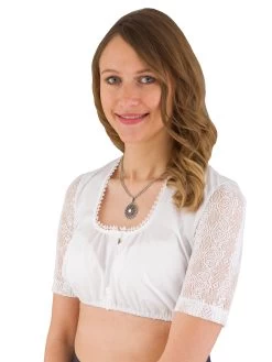 Dirndlbluse Wenger Janine Wei&szlig;