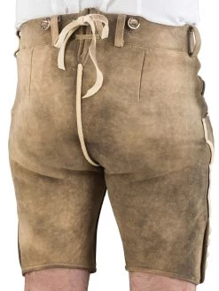 Meindl Lederhose Kurz Ebensee Hirsch S&auml;misch Altschwarz -Trachten Verkauf ebensee meindl lederhose kurz altschwarz farbe beige 164