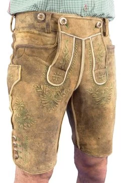 Meindl Lederhose Kurz Ebensee Hirsch S&auml;misch Altschwarz -Trachten Verkauf ebensee meindl lederhose kurz altschwarz farbe beige 165
