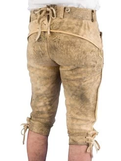 Meindl Trachtenlederhose Kniebund Gamskogel Hirsch S&auml;misch Altschwarz -Trachten Verkauf gamskogel meindl kniebundlederhose altschwarz farbe beige3