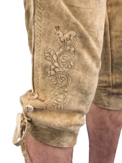 Meindl Trachtenlederhose Kniebund Gamskogel Hirsch S&auml;misch Altschwarz -Trachten Verkauf gamskogel meindl kniebundlederhose altschwarz farbe beige5