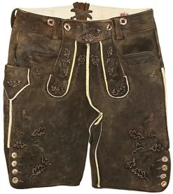 Meindl Lederhose Kurz Gamsspitz Hirsch S&auml;misch Ahorn