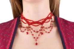 Glasperlenkropfband SL872 Rot 21