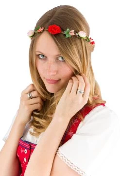 Haarkranz AH 12 Rot-rosa