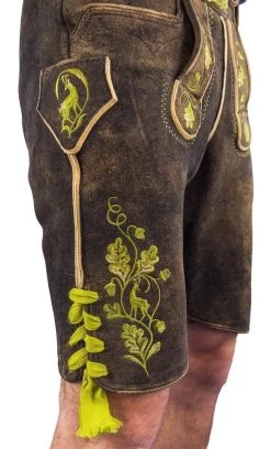 Herrenchiemsee Meindl Lederhose Kurz Ahorn 501 Hirsch -Trachten Verkauf herrenchiemsee meindl lederhose kurz ahorn farbe braun 153