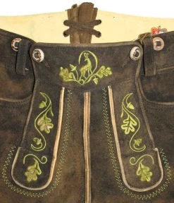Herrenchiemsee Meindl Lederhose Kurz Ahorn 501 Hirsch -Trachten Verkauf herrenchiemsee meindl lederhose kurz ahorn farbe braun 157