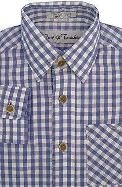 Ki. Trachtenhemd 52915 Blau-karo -Trachten Verkauf ki trachtenhemd 52915 blau karo3