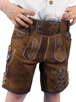 Kinder Lederhose Country Line Y-9327 Mit G&uuml;rtel Khaki/blau -Trachten Verkauf kinder lederhose country line y 9327 mit guertel khaki blau3