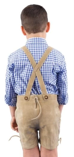 Kinder Lederhose Kurz 60018 Beige -Trachten Verkauf kinder lederhose kurz 60018 beige4