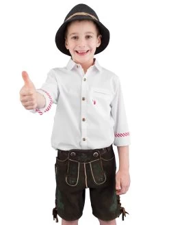 Spieth & Wensky Kinderhemd Spieth & Wensky Keks Wei&szlig;/rot