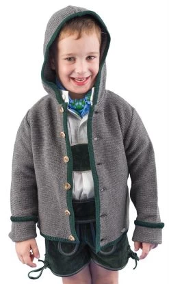 Kinder-Strickjacke Trachtenjacke Huber Nikki 21016 Anthrazit/tanne -Trachten Verkauf kinderstrickjacke huber nikki 21016 anthrazit tanne3