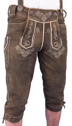 Kniebundlederhose Wick Nougat