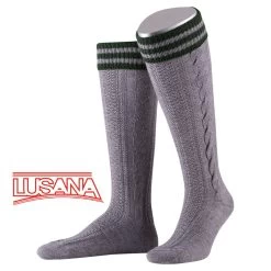 Kniestrumpf Lusana L8995R-0319 Grau Gr&uuml;n