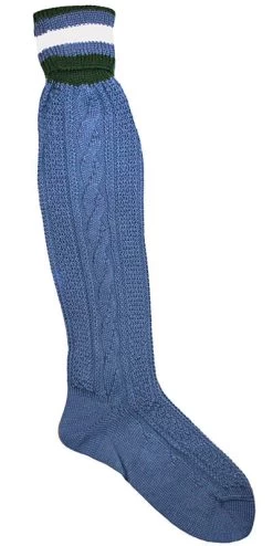 Kniestrumpf Lusana L8995R3-381925 Blau Gr&uuml;n