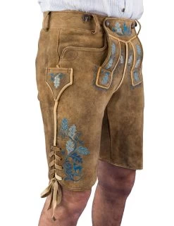 Kochelsee Meindl Lederhose Kurz Altschwarz -Trachten Verkauf kochelsee meindl lederhose kurz altschwarz farbe braun 143