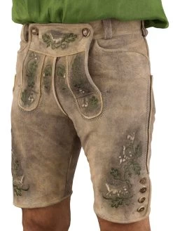 Spieth & Wensky Kurze Lederhose Beckert Lustenau Baileys Gr&uuml;n -Trachten Verkauf kurze lederhose beckert lustenau baileys gruen10