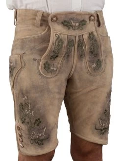 Spieth & Wensky Kurze Lederhose Beckert Lustenau Baileys Gr&uuml;n