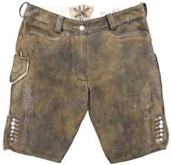 Kurze Lederhose Josefine RV Da Wilderer Braun Used