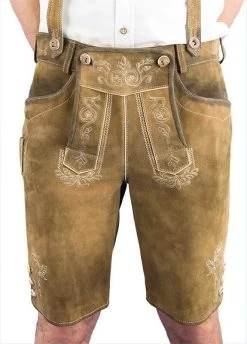 Spieth & Wensky Kurze Lederhose Micha Erdnuss