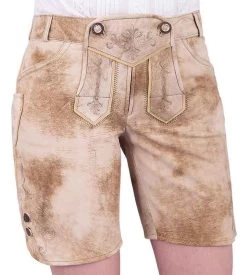 Spieth & Wensky Kurze Lederhose Prosa Sand