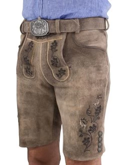 Spieth & Wensky Kurze Lederhose Spieth & Wensky Agnus Hirse/ Schwarz