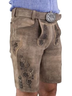 Spieth & Wensky Kurze Lederhose Spieth & Wensky Agnus Hirse/ Schwarz -Trachten Verkauf kurze lederhose spieth wensky agnus hirse schwarz4