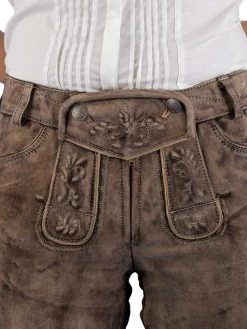 Spieth & Wensky Kurze Lederhose Damen Vintage Wildbock Spieth & Wensky Nafisa ZV Lehm Sand -Trachten Verkauf kurze lederhose spieth wensky nafisa zv lehm sand5