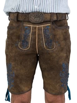 Spieth & Wensky Kurze Lederhose Spieth & Wensky Presley Taiga Jeansmel