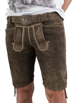 Spieth & Wensky Kurze Lederhose Spieth & Wensky Veith Espresso/sand