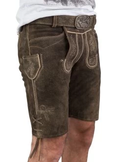 Spieth & Wensky Kurze Lederhose Spieth & Wensky Veith Espresso/sand -Trachten Verkauf kurze lederhose spieth wensky veith espresso sand 93