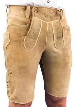 Meindl Lederhose Kurz Lampoding Wildbock (Ziege) Eiche