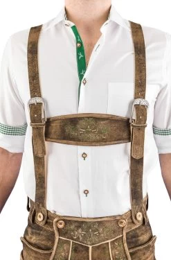 Lederhose Kurz Maddox Alpspitze Braun Antik -Trachten Verkauf lederhose kurz maddox alpspitze braun antik farbe braun 124