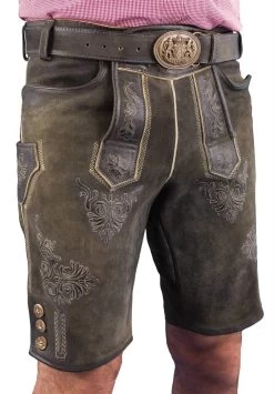 Lederhose Kurz Maddox Ammersee Smoke Ant