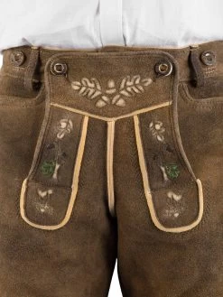 Lederhose Kurz Ostarrichi Ursprung Wildbock Antikbraun Oliv -Trachten Verkauf lederhose kurz weinbauer ostarrichi ursprung wildbock antikbraun oliv 84