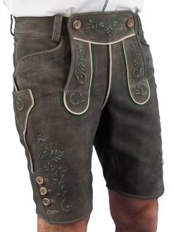 Lederhose Kurz Wildbock Ledergott Seidel Modell Ralf Schlamm Stick Tanne