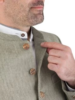 Leinenjacke Gottseidank Helmut Salbeigr&uuml;n -Trachten Verkauf leinenjacke gottseidank helmut salbeigruen4