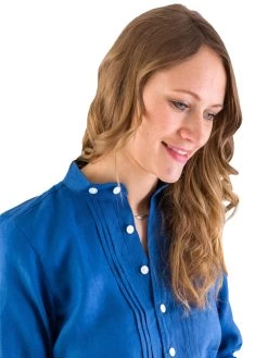 Leinenkleid Pfoadkleid Blusenkleid Hund Sans Scho Mittelblau -Trachten Verkauf leinenkleid pfoadkleid blusenkleid hund sans scho mittelblau5