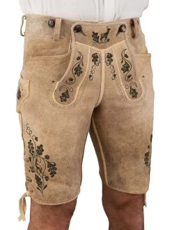 Meindl Lederhose Herzog Max Hirsch Kurz Altschwarz