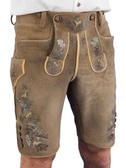 Meindl Lederhose Kurz Steinkogel Hirsch S&auml;misch Dust