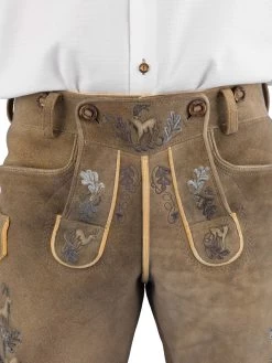 Meindl Lederhose Kurz Steinkogel Hirsch S&auml;misch Dust -Trachten Verkauf meindl lederhose kurz steinkogel hirsch saemisch dust 273